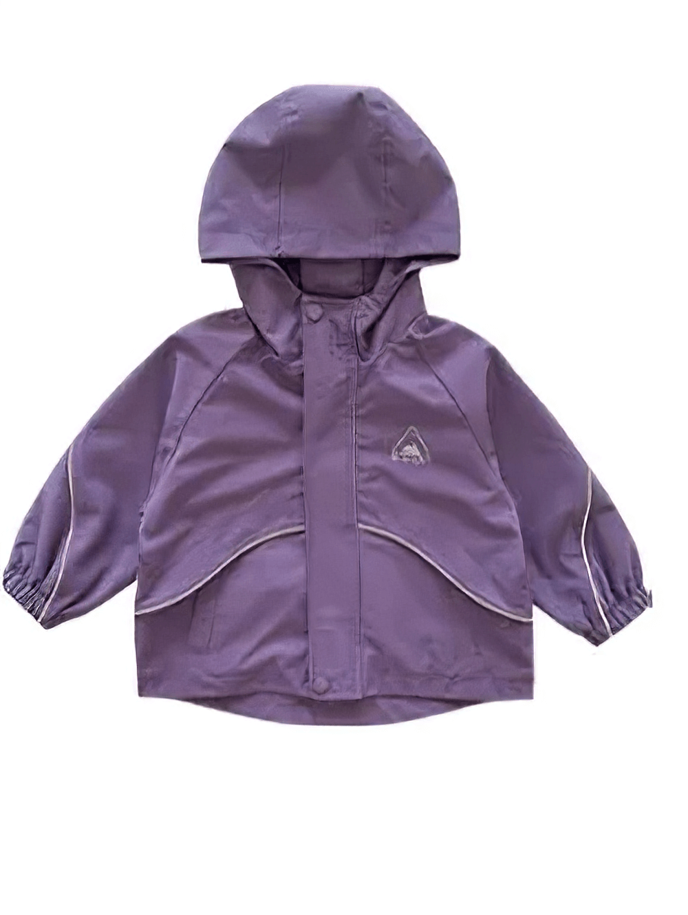 Outdoor Waterproof Children's Windbreaker Jacket - SF3571 in purple with hood, ideal for kids' rainy day adventures.